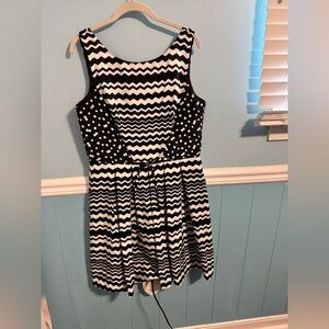 Julian Taylor Black and White Graphic Dress